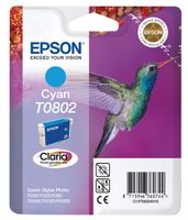 Epson Hummingbird Singlepack Cyan T0802 Claria Photographic Ink - thumbnail