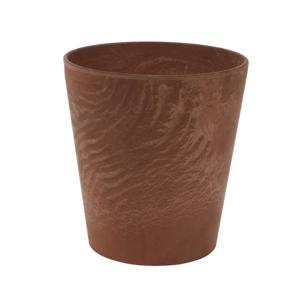 Ter Steege Plantenpot/bloempot - natuursteen look terra - D17 x H15 cm