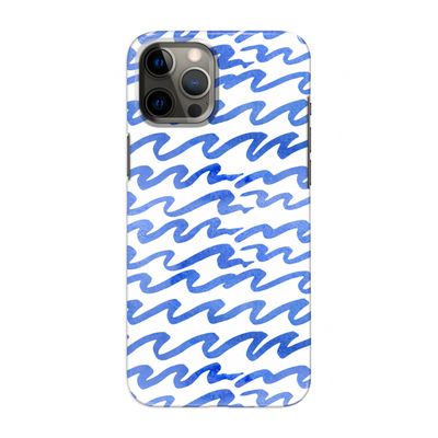 Blauwe golven: Volledig geprint iPhone 12 Pro Max Hoesje