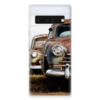 Google Pixel 6 Pro Siliconen Hoesje met foto Vintage Auto