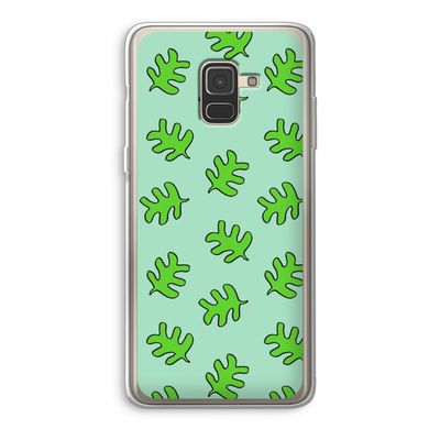Groene blaadjes: Samsung Galaxy A8 (2018) Transparant Hoesje