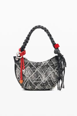 Kleine tas met studs en charm - BLUE - U