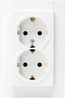 Kopp HK07 PURE mat wit inbouw stopcontact RA dubbel - 4624120