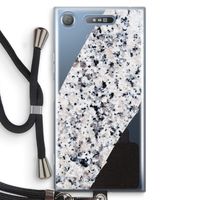Gespikkelde marmer: Sony Xperia XZ1 Transparant Hoesje met koord