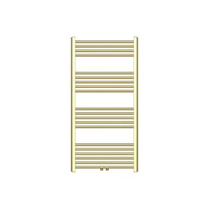 Handdoekradiator Belrad | 120x60 cm | Midden aansluiting | 414 watt | Geborstelg Goud