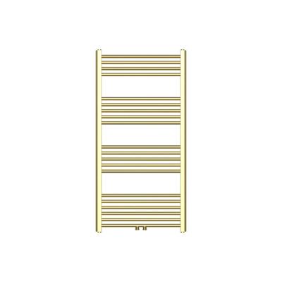 Handdoekradiator Belrad | 120x60 cm | Midden aansluiting | 414 watt | Geborstelg Goud
