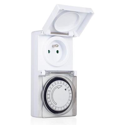Programmeerbare Tijdklok - 24-uurs - IP44 - tijdschakelaar stekkerdoos - voor binnen/buiten Programmeerbare Tijdklok - 24-uurs - IP44 - tijdschakelaar stekkerdoos - voor binnen/buiten