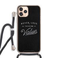 Never lose your value: iPhone 11 Pro Transparant Hoesje met koord