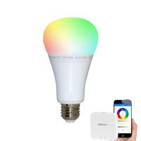 Wifi set met 1-4 RGBWW led lampen mét wifi module 12 watt e27 fitting