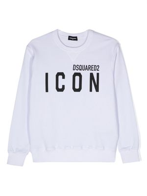 DSQUARED2 KIDS sweat à logo imprimé - Blanc