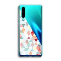 Gekleurde driehoekjes pastel: Huawei P30 Transparant Hoesje