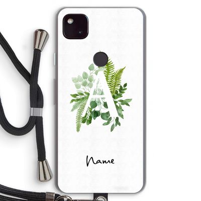 Green Brush: Pixel 4a 5G Transparant Hoesje met koord