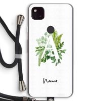 Green Brush: Pixel 4a 5G Transparant Hoesje met koord