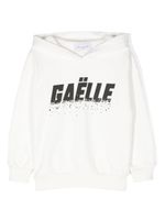 Gaelle Paris Kids hoodie en coton à logo imprimé - Blanc