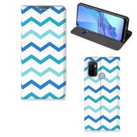 OPPO A53 | A53s | Hoesje met Magneet | Zigzag Blauw