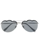 Miu Miu Eyewear lunettes de soleil à verres miroirs - Argent