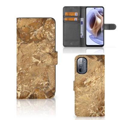 Motorola Moto G31 | G41 | Bookcase | Marmer Creme
