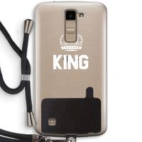 King zwart: LG K10 (2016) Transparant Hoesje met koord
