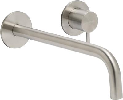 Qisani Flow wastafelkraan afbouwdeel met 250mm uitloop rvs geborsteld