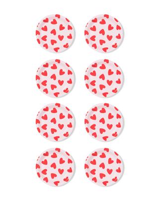 HEMA Gebaksbordjes ⌀15.5cm papier hartjes - 8 stuks