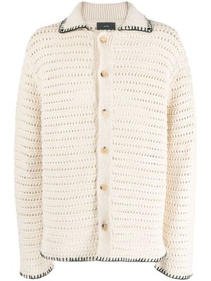 Alanui cardigan en maille ajourée - Tons neutres