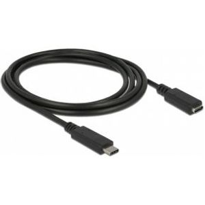 Delock 85534 USB 10 Gbps verlengkabel USB Type-C male naar female 1,5 m 4K PD 60 W