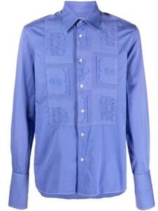 Gianfranco Ferré Pre-Owned chemise à patchs brodés (années 2000) - Bleu