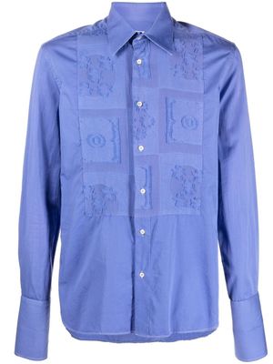 Gianfranco Ferré Pre-Owned chemise à patchs brodés (années 2000) - Bleu