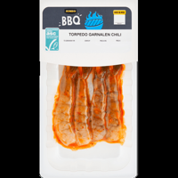 Jumbo BBQ Torpedo Garnalen Chili 100 g
