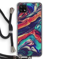 Chameleon Sun: Samsung Galaxy A22 5G Transparant Hoesje met koord