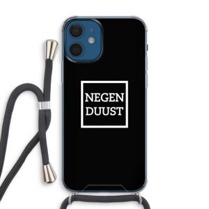 Negenduust black: iPhone 12 Transparant Hoesje met koord