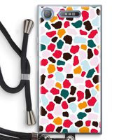 Colored Giraffe: Sony Xperia XZ1 Transparant Hoesje met koord