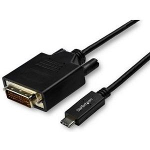 StarTech.com 3 m USB-C naar DVI kabel 1920 x 1200 zwart