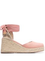 Castañer espadrilles compensées Carina à nouer - Rose - thumbnail