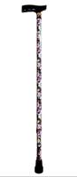 Wandelstok aluminium decoratieve bloemen