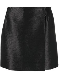 Sportmax jupe en maille métallisée à taille haute - Noir