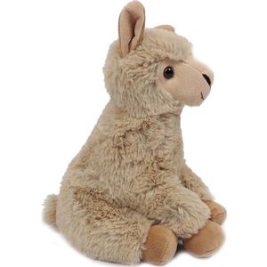 Pluche beige alpaca/lama knuffel 24 cm zittend