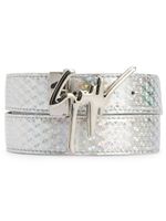 Giuseppe Zanotti ceinture à boucle logo - Argent