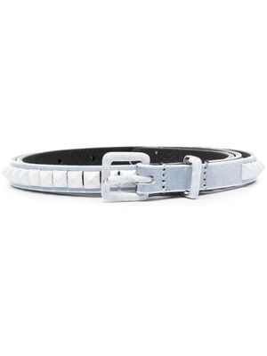 MM6 Maison Margiela ceinture cloutée en cuir - Blanc