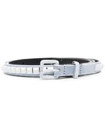 MM6 Maison Margiela ceinture cloutée en cuir - Blanc