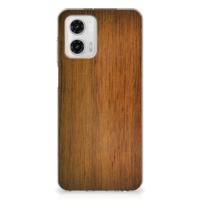 Motorola Moto G73 | Bumper Hoesje | Donker Hout