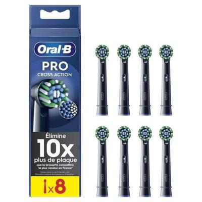 Borstels - ORAL-B - CROSS ACTION PRO - Pak van 8 - Zwart