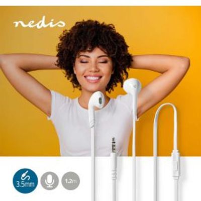 Nedis HPWD2021WT In-ear Bedraad Wit 3.5mm