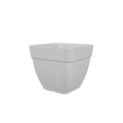 Bloempot en vierkante planten Capri Campana - Plastic - 37x37 cm - Wit - Artevasi