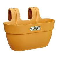 ELHO - Bloempot - Vibia Campana Easy Hanger Medium - Honing Geel - Buitenbalkon - L 24,1 x B 36 x H 26,5 cm ELHO - Bloempot - Vibia Campana Easy Hanger Medium - Honing Geel - Buitenbalkon - L 24,1 x B 36 x H 26,5 cm