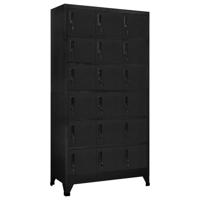 Lockerkast 90x40x180 cm staal zwart Lockerkast 90x40x180 cm staal zwart