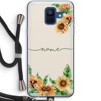 Zonnebloemen: Samsung Galaxy A6 (2018) Transparant Hoesje met koord Zonnebloemen: Samsung Galaxy A6 (2018) Transparant Hoesje met koord