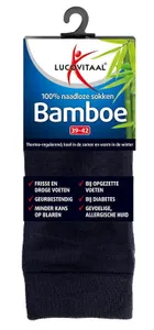 Lucovitaal Bamboe Sok Lang Blauw - Maat 39-42