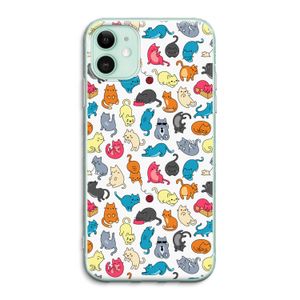 Kleurrijke katten: iPhone 11 Transparant Hoesje