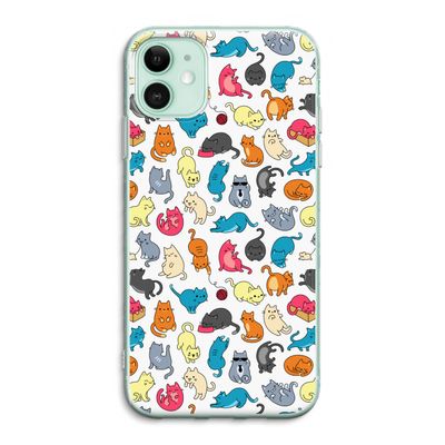 Kleurrijke katten: iPhone 11 Transparant Hoesje